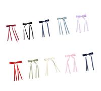 YIBOZI Fermaglio per capelli con fiocco per ragazze, 10 pezzi, stile giapponese, con doppie stelle filanti, per donne e ragazze, elegante fermaglio a forma di becco d'anatra