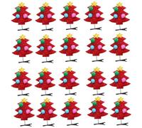 YIBOZI Fermaglio per capelli natalizio per bambini, con paillettes, clip a molla con fiocchi di neve e renna, 20 pezzi