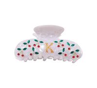 YIBOZI Forcina per capelli dorata con lettere inglesi, lettera K, per adolescenti e ragazze, in acrilico, alla moda, idee natalizie