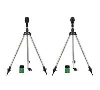 YIBOZI Irrigatore da giardino, 2 pezzi 360 gradi di irrigazione rotante treppiede da giardino irrigatore telescopico testa treppiede per irrigazione da giardino