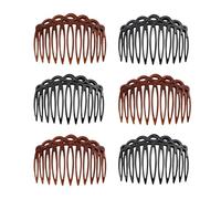 YIBOZI Pettine per capelli, confezione da 6 pezzi, pettini laterali francesi in resina, accessori per lo styling dei capelli, pettine laterale per capelli