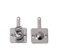 YIBOZI Set di 50 paia di molle e piastra per batteria AA AAA Batteria Argento Metallo Positivo negativo Piastra di contatto della batteria