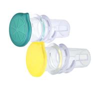 YIBOZI Spremiagrumi portatile, 2 pezzi, trasparente, con tappo a vite, spremiagrumi, estrattore manuale