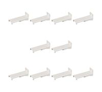 YIBOZI Staffe di montaggio a parete per binario per tende, 10 pezzi staffe di montaggio laterali per binario per tende in metallo resistente hardware di montaggio a parete facile installazione