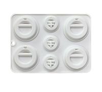 YIBOZI Stampi per mousse, 2 pezzi, in silicone flessibile, per mousse, dolci, pasticcini, pasticcini, pratici, fondente, cupcake