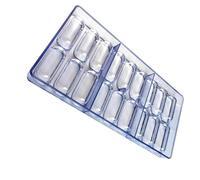 YIBOZI Stampo ovale per cioccolatini a forma di 18 pozzetti ovali a forma di pillole per caramelle, stampi trasparenti per cioccolato, accessori da forno, strumento di stampaggio per pasta di zucchero