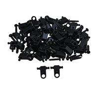 Yibuy 1.3x0.5x0.4cm Copper Roller Chitarra elettrica String Tree Guide Retainer Black Set di 60