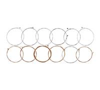 Yibuy 1 set di 12 corde per chitarra folk con nucleo in rame e acciaio inox