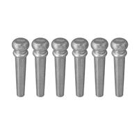 Yibuy 1 set di 6 piroli per ponte in ottone per chitarra acustica, cromati