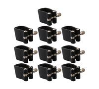 Yibuy 10 pezzi in pelle nera legatura fissaggio per sassofono contralto 3,3 x 2,6 cm kit