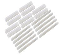 Yibuy, 10 x ponte per chitarra classica in osso bianco, 50 mm con dadi scanalati e sellette da 80 mm