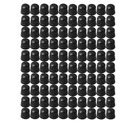 Yibuy 100 pezzi 11 x 11 mm nero trombone scorrevole in gomma paraurti estremità