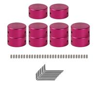 Yibuy 10pcs Rosso Effetti Chitarra Accessori Stomp Interruttore Pedale Box Pedale Tappi