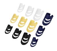 Yibuy 12 pezzi di plastica per chitarra con corde intrumenti Finger Pick Cover con 3 misure