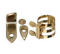 Yibuy 2 pezzi oro sax tenore bocchino legatura con gancio per pollice resto supporto kit