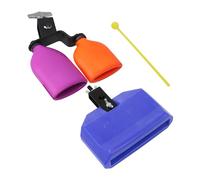 Yibuy 2 Pz Professionale Latin Percussion Jam Block Blu Dual Color per Batteria Plastica