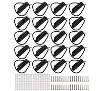 Yibuy 20PCS Dual Rail Chitarra Humbucker Pickup 83x23mm Nero Ceramica e 40 Viti