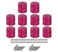 Yibuy 20pcs Rosso Effetti Chitarra Accessori Stomp Interruttore Pedale Box Foot Cap