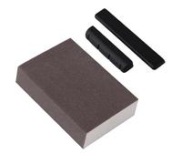 Yibuy 3 dadi a sella per ponte per chitarra ukulele a 4 corde e kit di blocco abrasivo