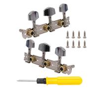 Yibuy 3 meccaniche a 6 corde, accordatori per chitarra, cromati, con kit di viti, 1,6 x 4,4 x 3,8 cm