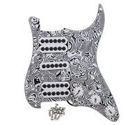 Yibuy 3-Ply Chitarra Elettrica 5-Way Switch HSH Battipenna Nero Bianco Zebra Colore