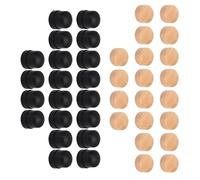 Yibuy 40 pezzi Trombone Slide Bow Rubber End Bumper Tip Trombone Cork Pads 9.5mm/0.4" Colore Legno & Nero