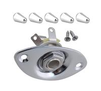 Yibuy 6 pz ovale Jack Piastra 1/4 "w/5 Way Interruttore Punta per Chitarra Elettrica Kit Cromo Colore