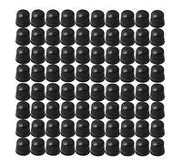 Yibuy, 80 pezzi, diametro 11 mm x altezza 11 mm, colore: nero