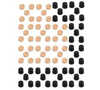 Yibuy 80 pezzi Trombone Slide Rubber End Tip Bumper w/9.5mm/0.4" Trombone Cork Pad Colore Legno & Nero