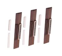 Yibuy 9 pezzi in legno 6 corde chitarra classica ponte sella & dado per liutaio