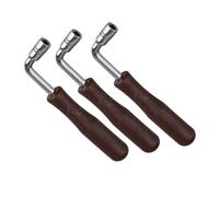 Yibuy Guzheng - Set di 3 chiavi a L per accordatura, 16 x 2,1 cm, colore legno