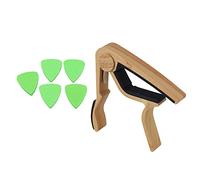 Yibuy Kit di 6 morsetti per capotasto per chitarra, con plettri in feltro da 3,8 mm, per amanti della musica, lega di alluminio, silicone e feltro