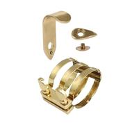 Yibuy Legatura bocchino per sassofono alto E piatto oro w/Thumb Hook Rest Kit 48,5 x 18 x 27 mm
