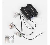 Yibuy Pickup collo e ponte precablati per basso chitarra a 4 corde magnete in ceramica Humbucker Set con potenziometri B500k di facile installazione