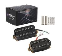 Yibuy Pickup Humbucker per chitarra elettrica a doppia bobina in metallo, modello HOC-BK-TMB, colore nero