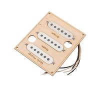 Yibuy Pickup per chitarra a collo ponte, 6,2 K/6,3 k/6,7 k ohm, 48/50/52 mm, kit 3 in 1, bianco