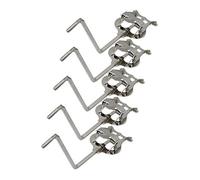 Yibuy - Set di 5 morsetti per sassofono per clarinetto e sassofono in nichel, colore: Argento