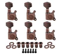 Yibuy, set di 6 mollette per accordatura in bronzo, 4 x 3,7 cm, complete chiuse, per chitarra elettrica, parti di destra