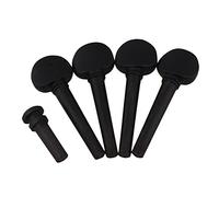 Yibuy, set di pioli e terminali in ebano nero, per violino da 1/16