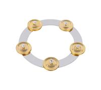 Yibuy Tamburello montabile in metallo Hi-hat 16,3 cm diametro esterno oro acciaio inossidabile