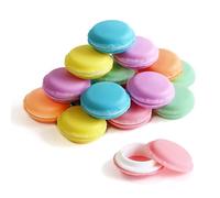 Yicaam 24 Pezzi Mini Macarons Scatola, Scatole di Stoccaggio per Gioielli Macaron, Carino Macaron a Forma di Scatole Contenitore per Anelli, Orecchini, Collana