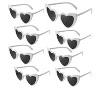 Yicaam 8 Paia Occhiali da Sole a Forma di Cuore per Le Donne, Vintage Retro Occhiali da Sole a Forma di Occhio di Gatto, Occhiali a Cuore Vintage per Matrimonio e Festa in Costume