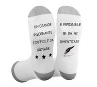 Yicadorn Regalo Maestra,Regalo Maestre Fine Anno Personalizzato,Idee Regalo Insegnanti,Calzini Divertenti,Regalo Della Maestra,Regali per Maestre Fine Anno,Regalo Uomo Donna