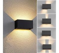 YICALE Aplique de Exterior LED 12W IP65 Aluminio Luces de Pared 3000K