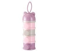 Yicare - Dispenser per latte in polvere a 4 strati, erogatore di formule portatile per latte in polvere, contenitore per lattine, snack, per viaggi e attività all'aria aperta, colore: viola