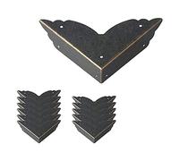 Yicare - Protezioni angolari in stile vintage, 12 pezzi, in metallo, decorazione in stile antico, per mobili e bordi, per tavolo, cassapanca e scatola di legno