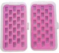 YICBOR Porta bobine, 2 set, scatola portaoggetti per macchina da cucire, 28 bobine, rosa