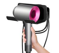 Yichalodge Porta Asciugacapelli Alluminio Porta Phon da Muro per Bagno con Portacavi da Parete Autoadesivo Supporto Asciugacapelli per Hotel Bagno Parrucchieri