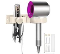 Yichalodge Porta Phon e Piastra Bagno da Muro Alluminio Porta Asciugacapelli Autoadesivo per Bagno, Barbiere, Hotel, Bianco