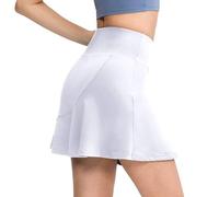 YICHEN Donna Gonna da Tennis con Pantaloncini da Ginnastica 2 in 1 Sportivi Gonna da Corsa per Tennis Leggings Sportiva da Palestra Golf Gonnellino con Tasche e Pantaloncini Mini Abiti da Ginnastica
